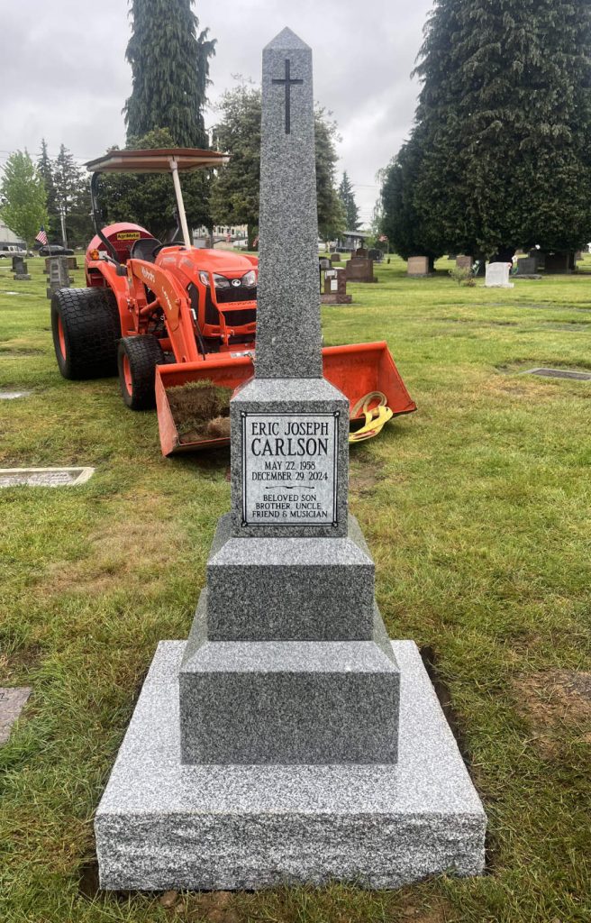 Classic Gray Granite Obelisk